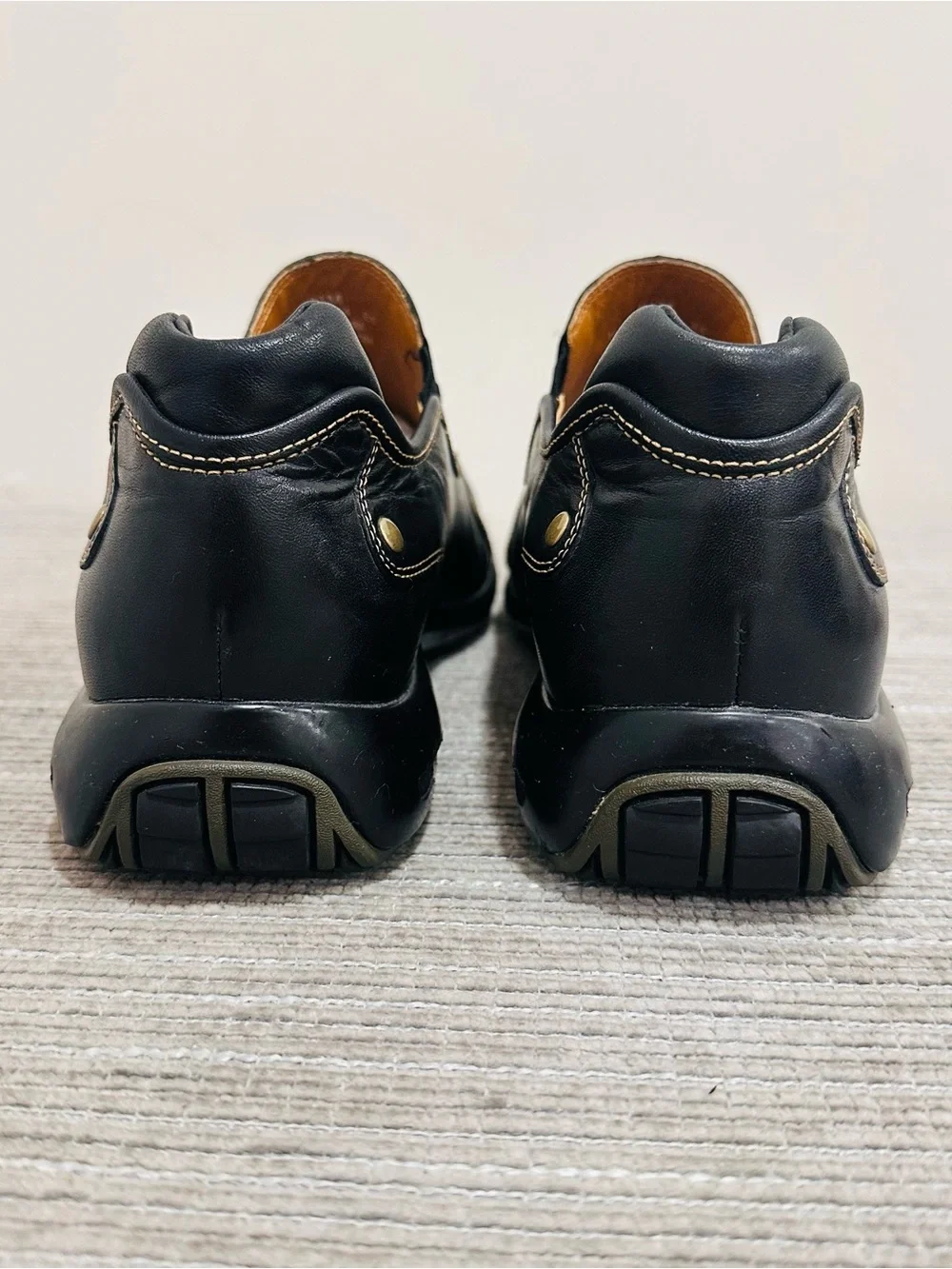 Cole Haan Air Black Bicycle Toe Contrast Stitch Slip On Loafer Mens 9,5 M